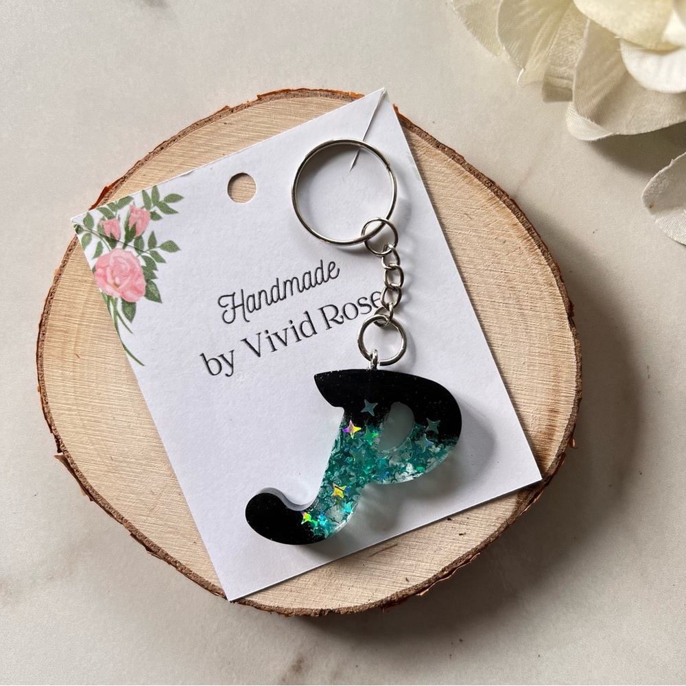 Handmade Initial Keychain | Letter P - Picture 1 of 5